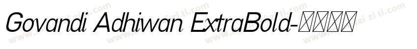 Govandi Adhiwan ExtraBold字体转换